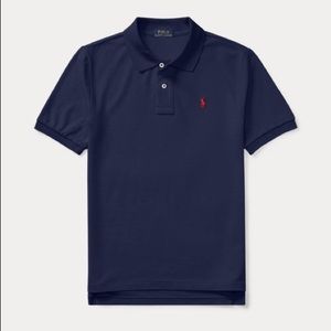 navy polo ralph lauren collared shirt